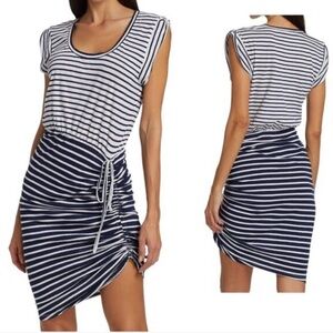 Veronica Beard Tamri Striped Navy and White Dress